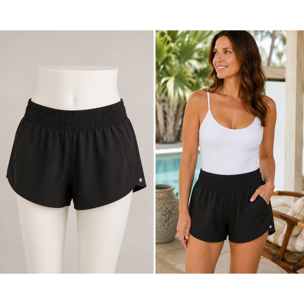 Avia Black Athletic Running Shorts